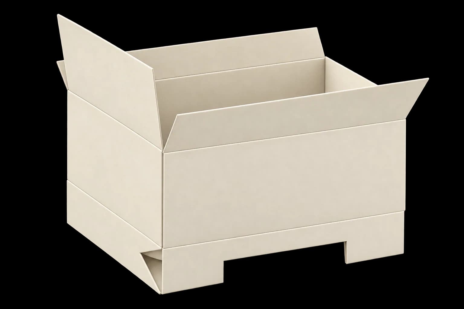 123 Bottom Display Lid Boxes - Assembled 3/4 View
