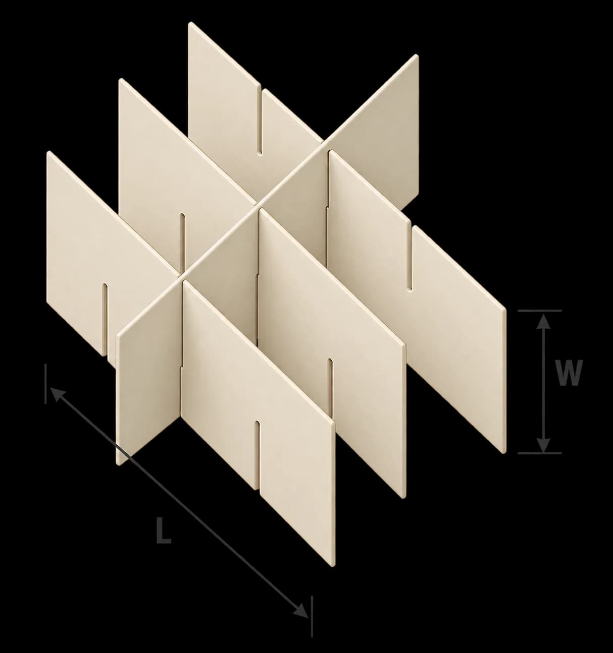 Custom Fence Inserts - Dimensioned 3/4 View
