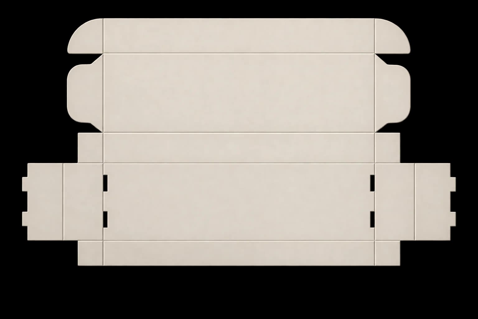 Custom Roll End Tuck Front Boxes - Template View
