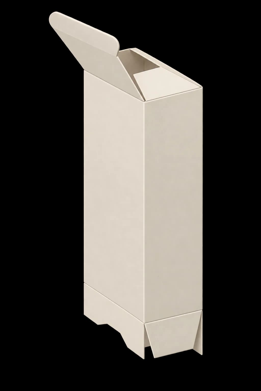 Custom Tuck Top Auto Bottom Boxes - Assembled 3/4 View